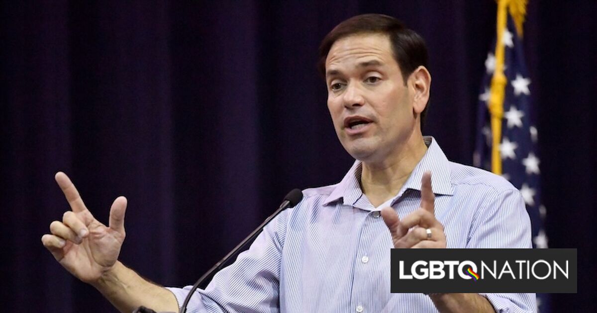 Marco Rubio puede convertirse en el secretario de Estado más anti-LGBTQ+ de la historia del país