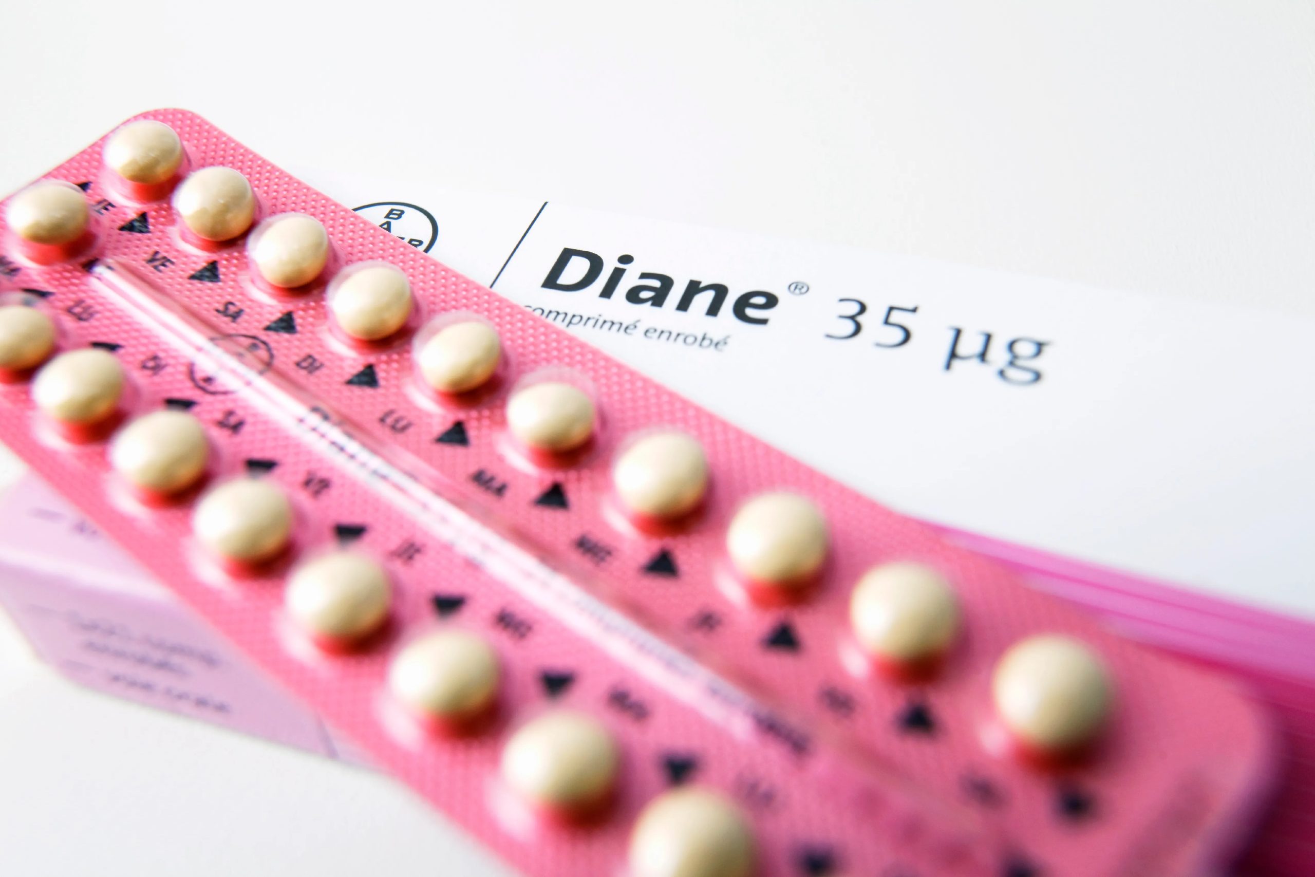 Packet of contraceptive pills