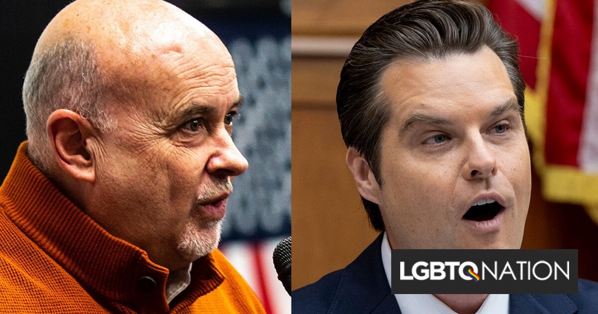 Un congresista gay llama a Matt Gaetz “idiota” y le dice “vete a la mierda”