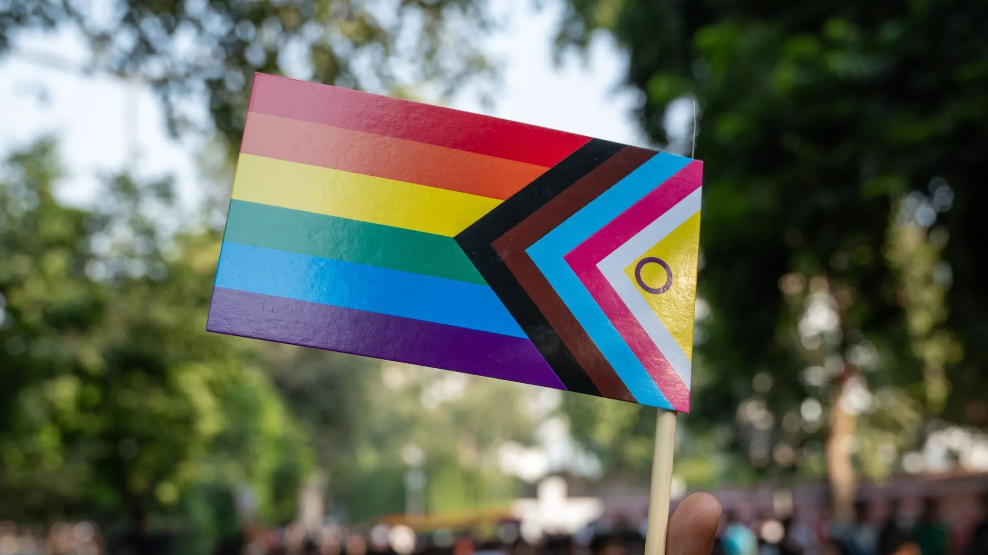 Photo of the LGBTQ+ Progress Pride flag