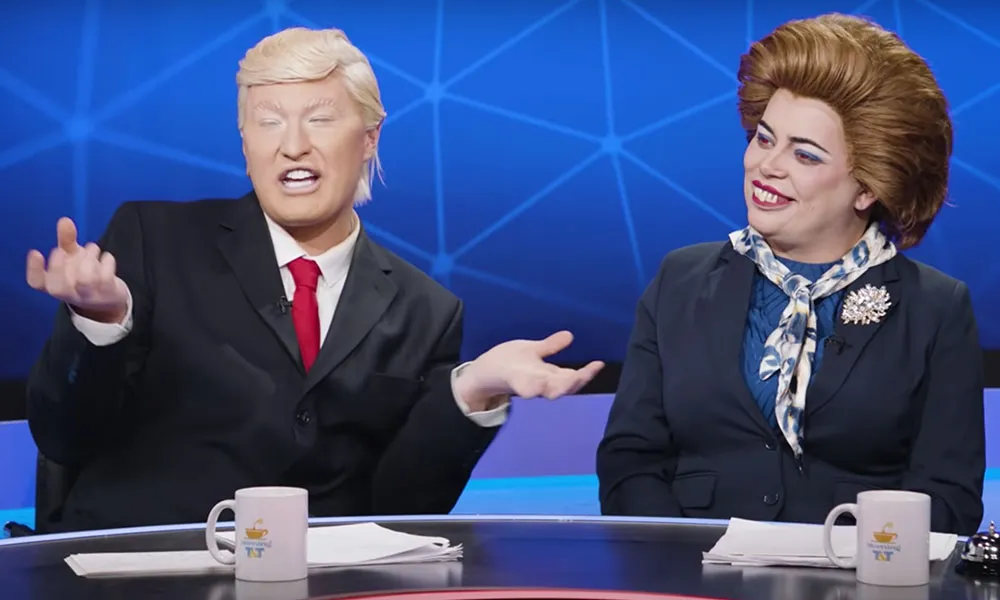 El Vivienne como Donald Trump y Baga Chipz como Margaret Thatcher