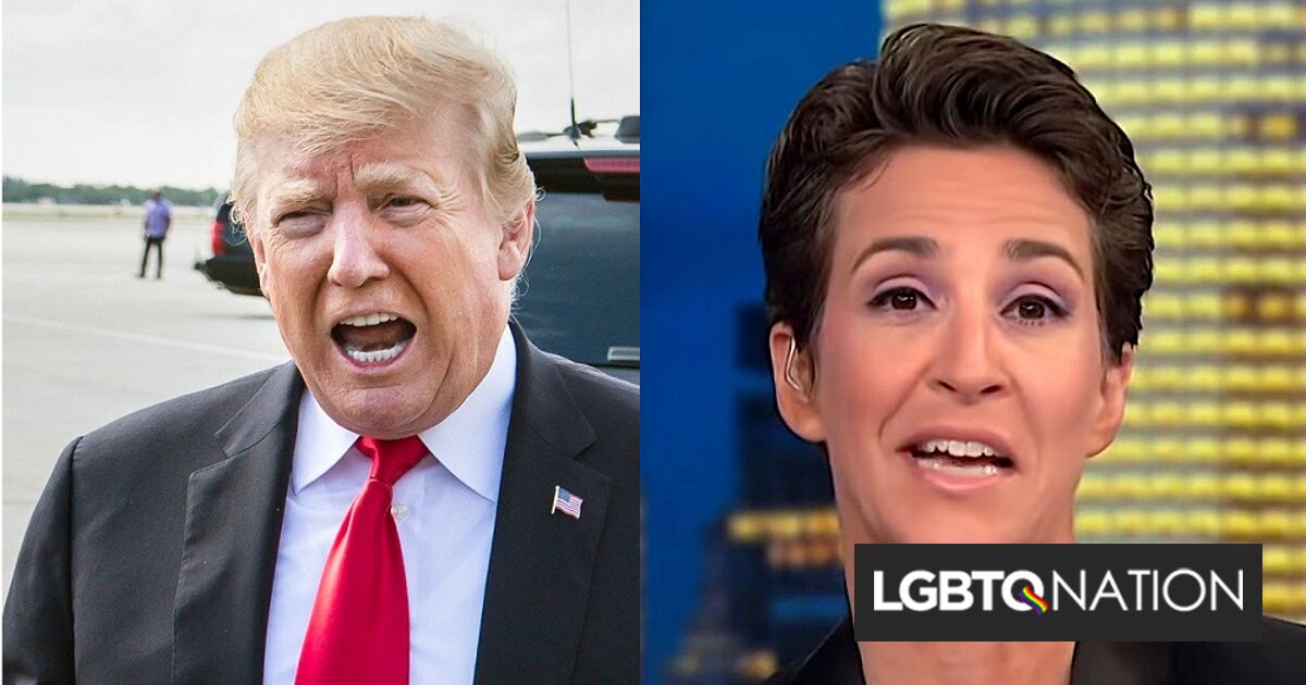 Donald Trump se enfurece a Rachel Maddow: "¡Enemigo de la gente!"