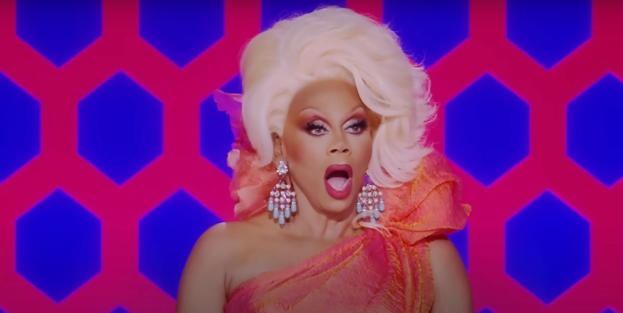 RuPaul gasping at the judges table on Drag Race
