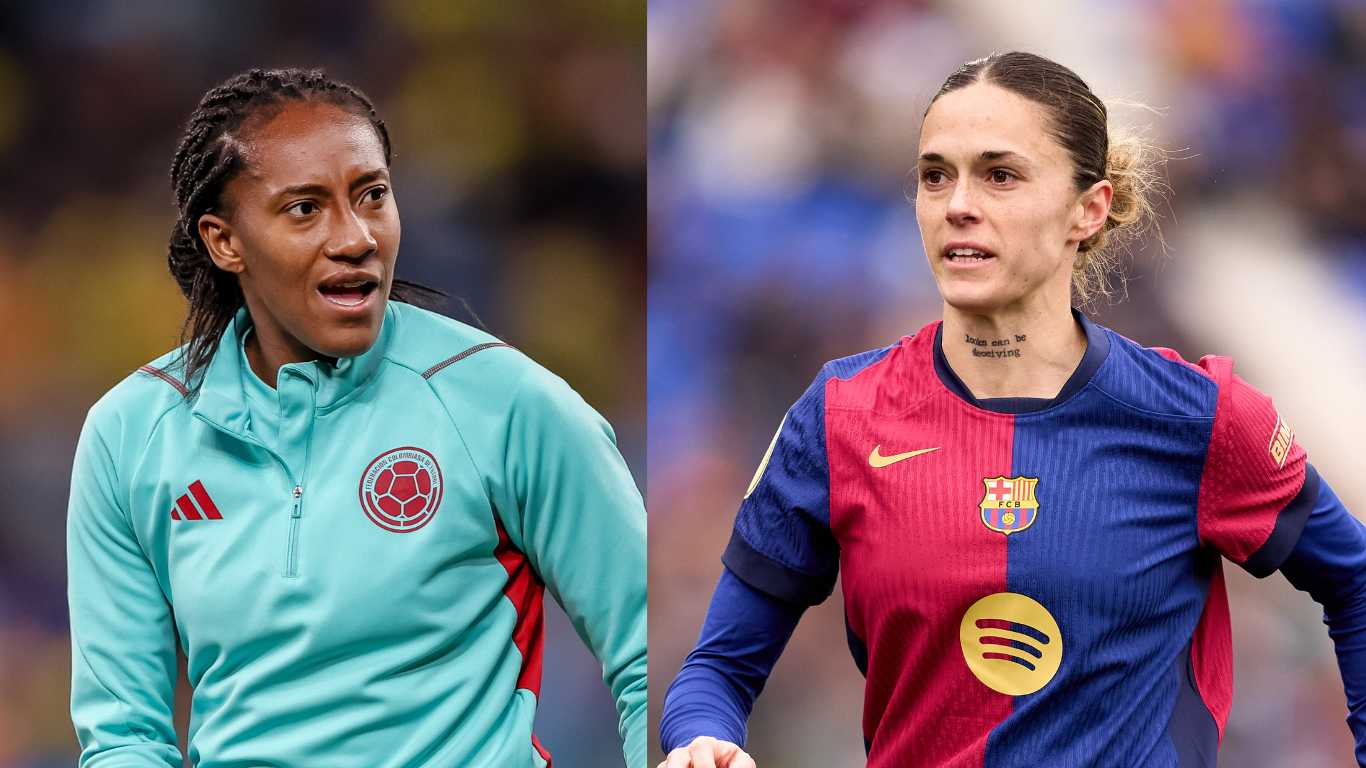 Daniela Caracas of Colombia and Maria Leon of FC Barcelona.