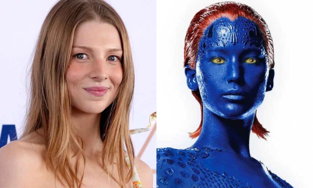 Hunter Schafer al lado de Mystique.