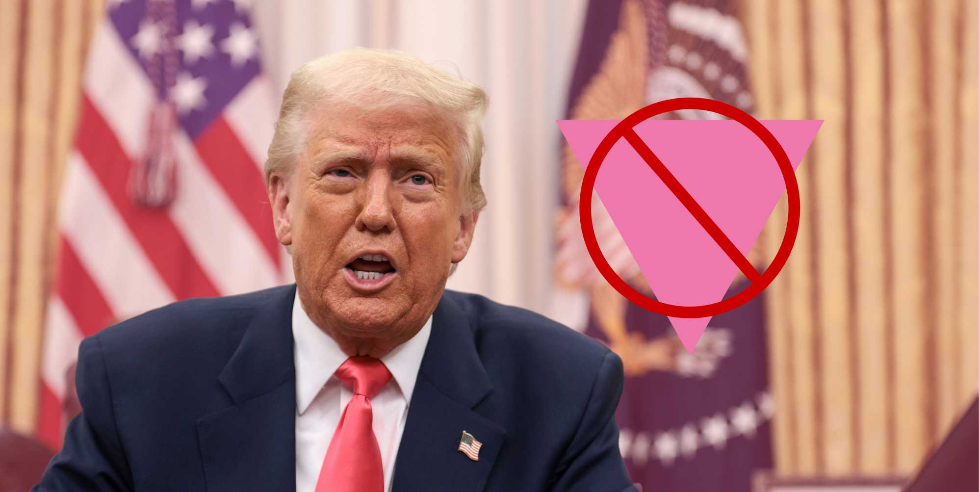 Donald Trump vuelve a publicar anti-LGBTQ+ Insignia de la era nazi 'Triángulo rosa'