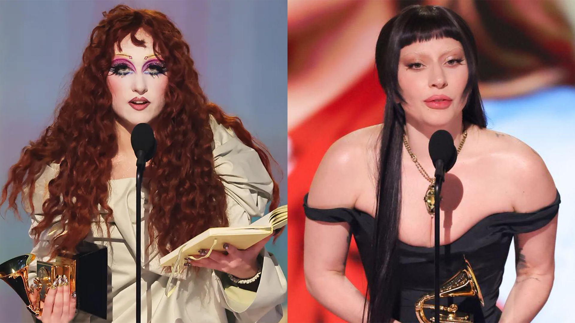 Lady Gaga is reflecting on a special moment from the 2025 Grammy Awards when she met up-and-coming queer artist Chappell Roan and shared an encouraging message of support.
