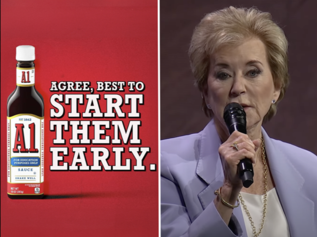 Education Secretary Linda McMahon sparked viral reactions after repeatedly confusing artificial intelligence with A.1. steak sauce during a panel on the future of education.