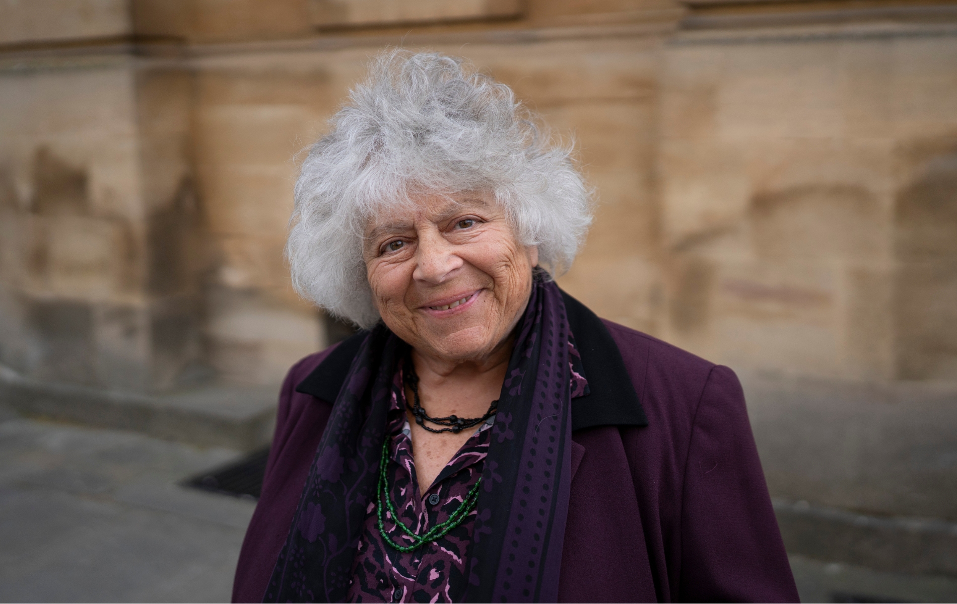 Miriam Margolyes smiling at the camera