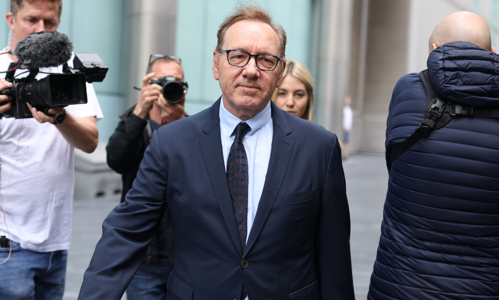 Kevin Spacey arrives at Southwark Crown Court.
