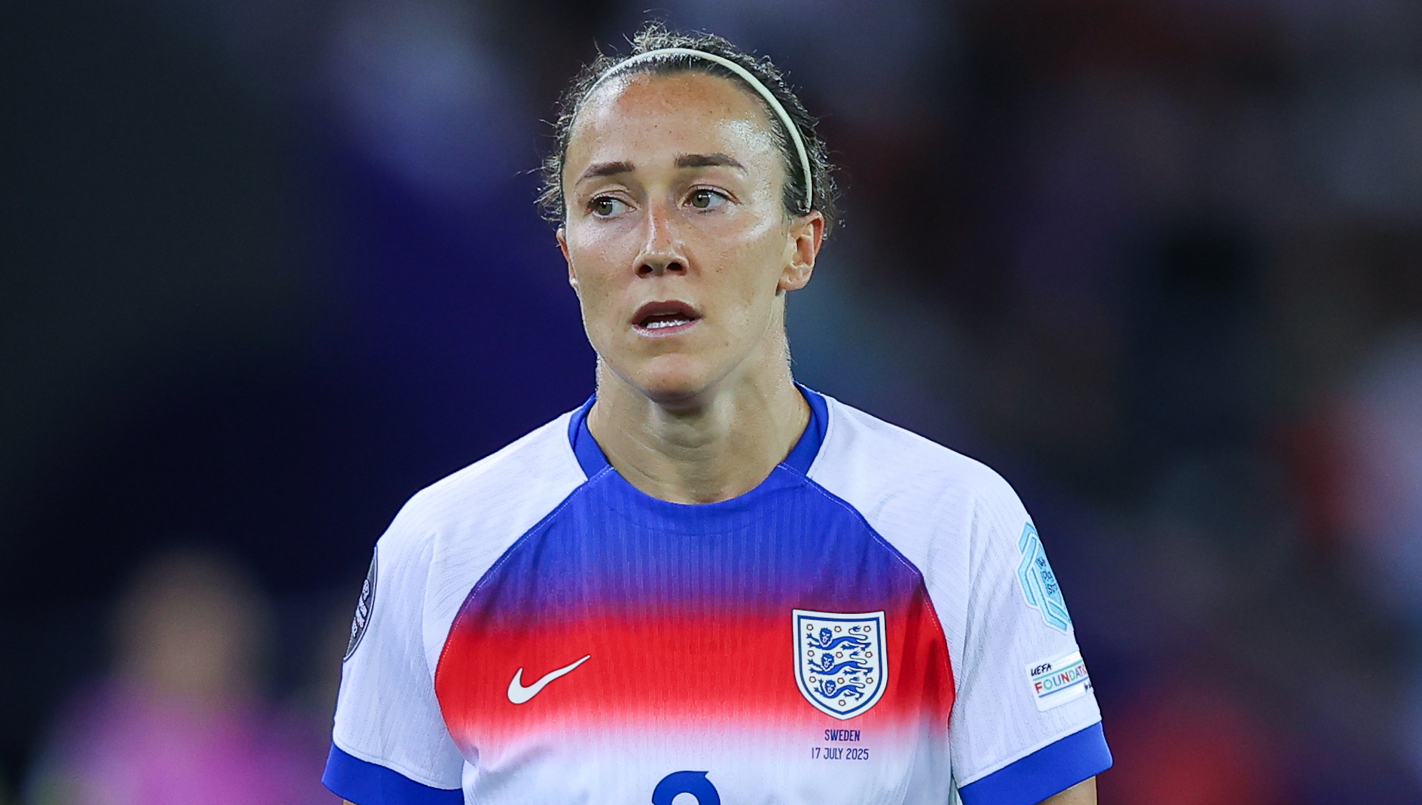 ZURICH, SWITZERLAND - JULY 17: Lucy Bronze of England during the UEFA Womens EURO 2025 Quarter-Final match between Sweden and England at Stadion Letzigrund on July 17, 2025 in Zurich, Switzerland. (Photo by James Gill - Danehouse/Getty Images)