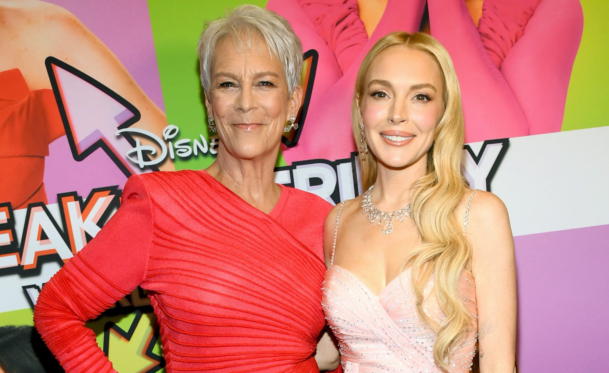 Jamie Lee Curtis and Lindsay Lohan attend the Freakier Friday Los Angeles Premiere.