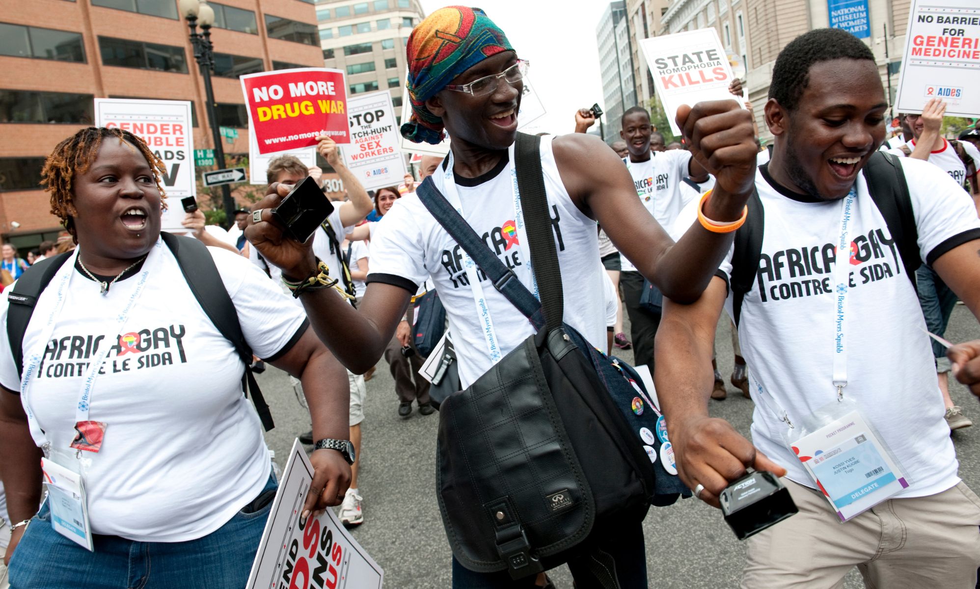 Protestors in Saint Lucia condemning the nation