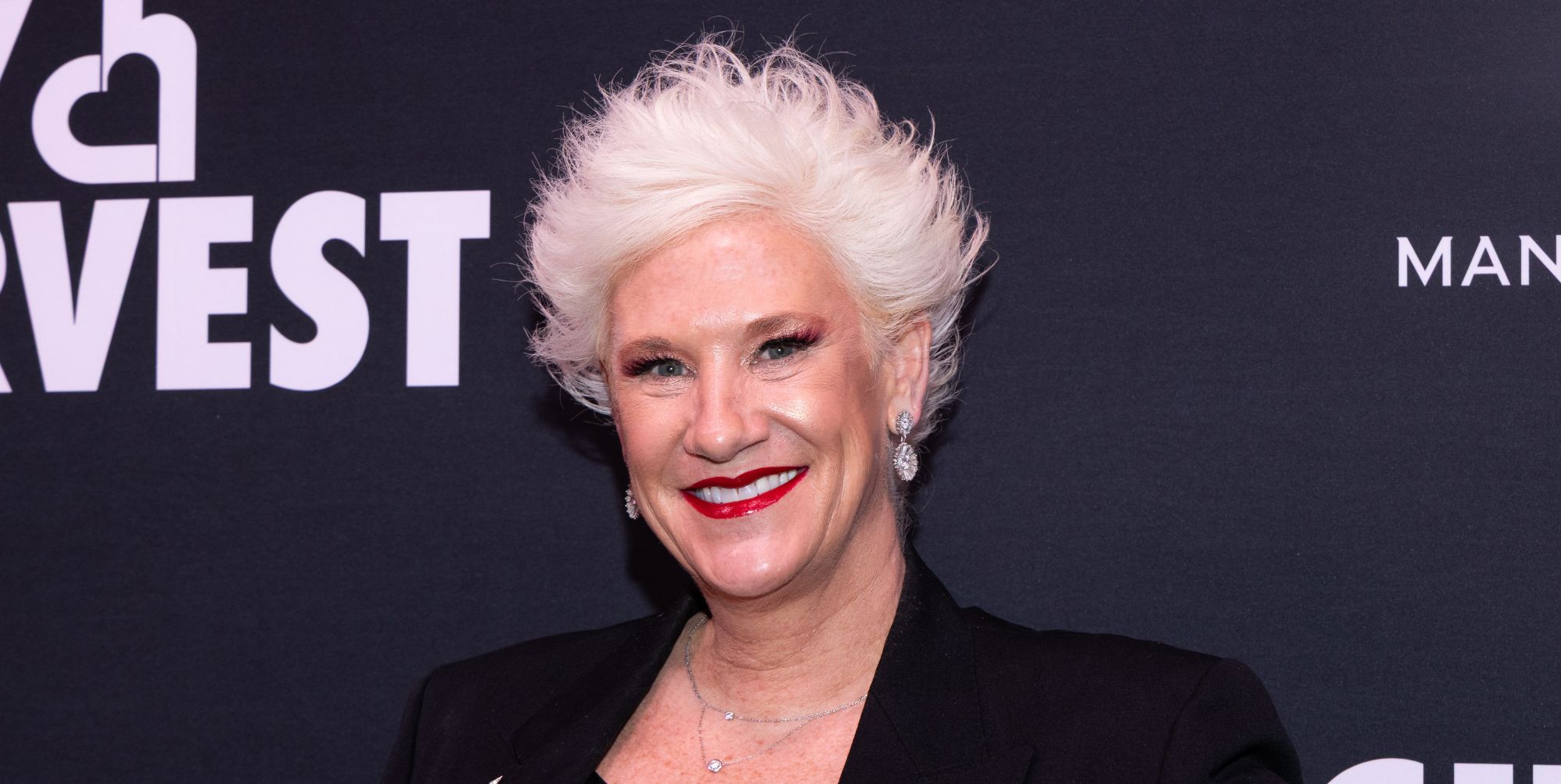 Anne Burrell at The 2025 Gala: Carnaval at Cipriani 42nd Street in a black blazer, top and silver broach.
