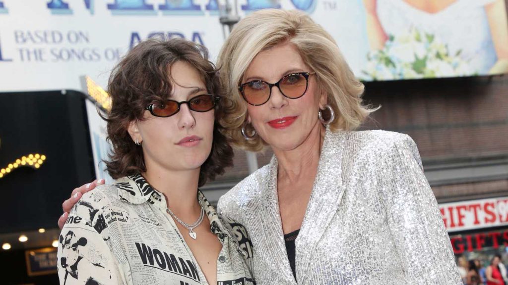 King Princess and Christine Baranski pose at the gala re-opening night of