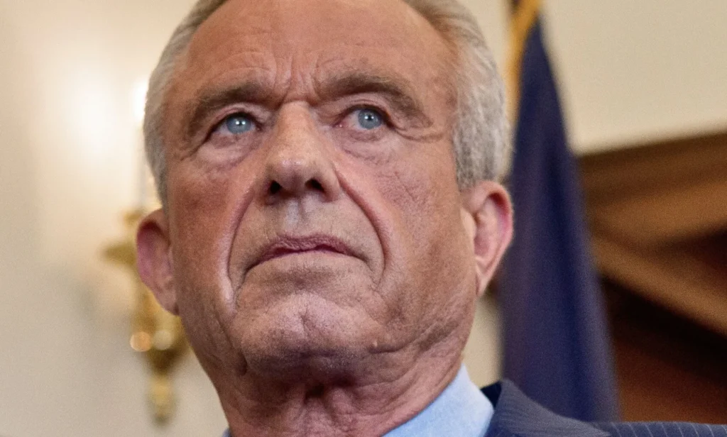 A close-up of Robert F Kennedy jr.