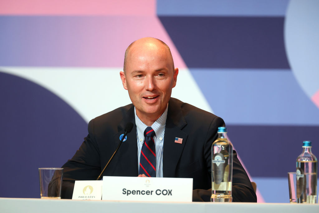 Utah Governor Spencer Cox at an Olympics event in 2024