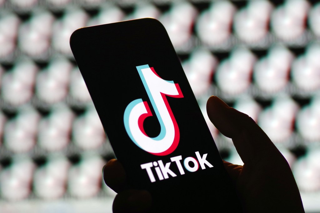 En esta ilustración fotográfica, el logotipo de Tiktok se muestra en la pantalla del teléfono inteligente