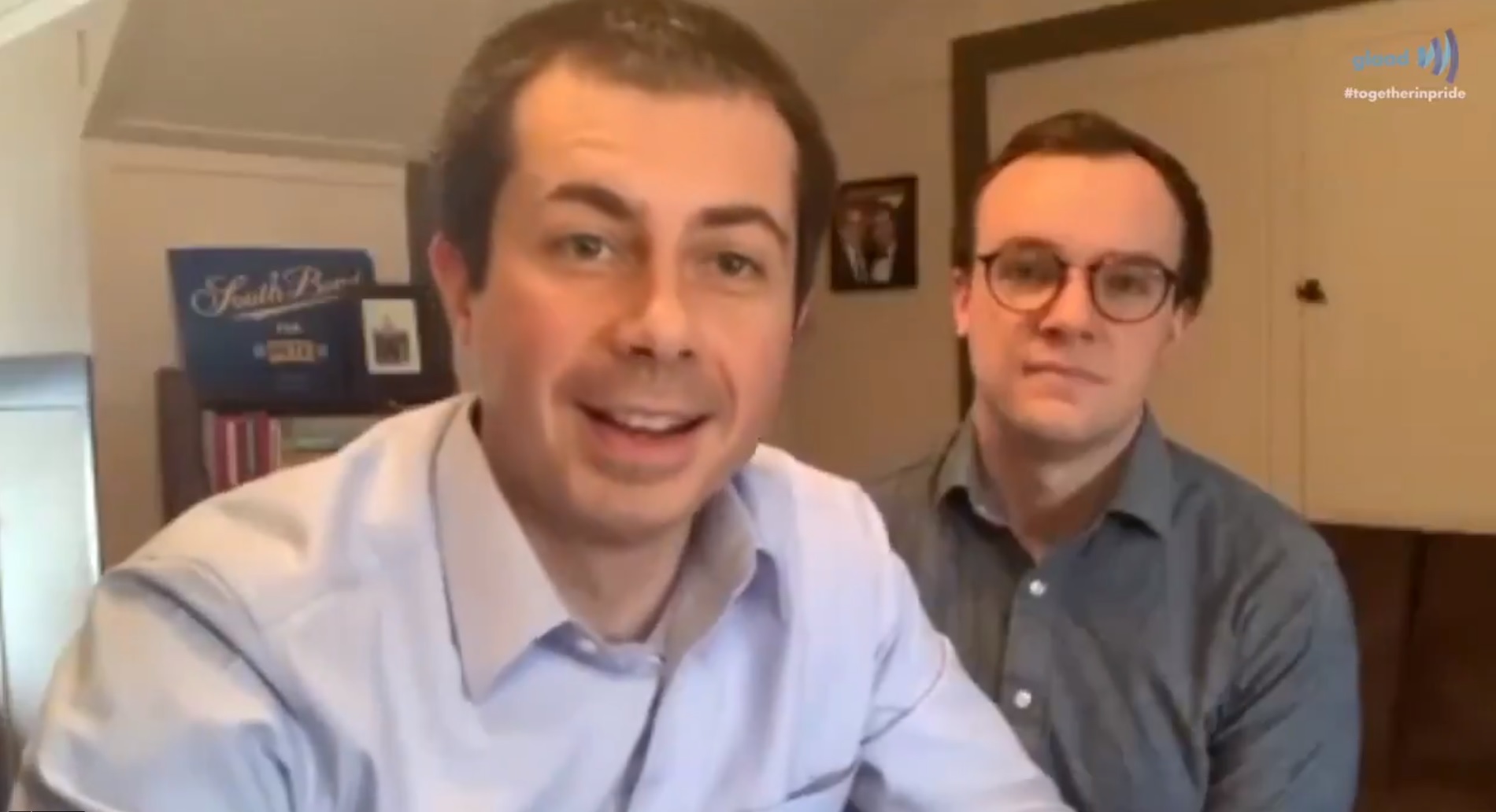 Pete Buttigieg and Chasten Buttigieg in GLAAD