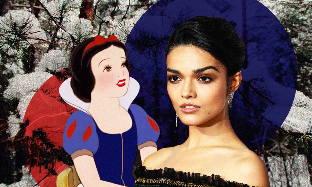 Una imagen compuesta de Blancanieves (izquierda) original de Disney, Rachel Zegler, quien retratará a la princesa en el remake de acción en vivo de Disney