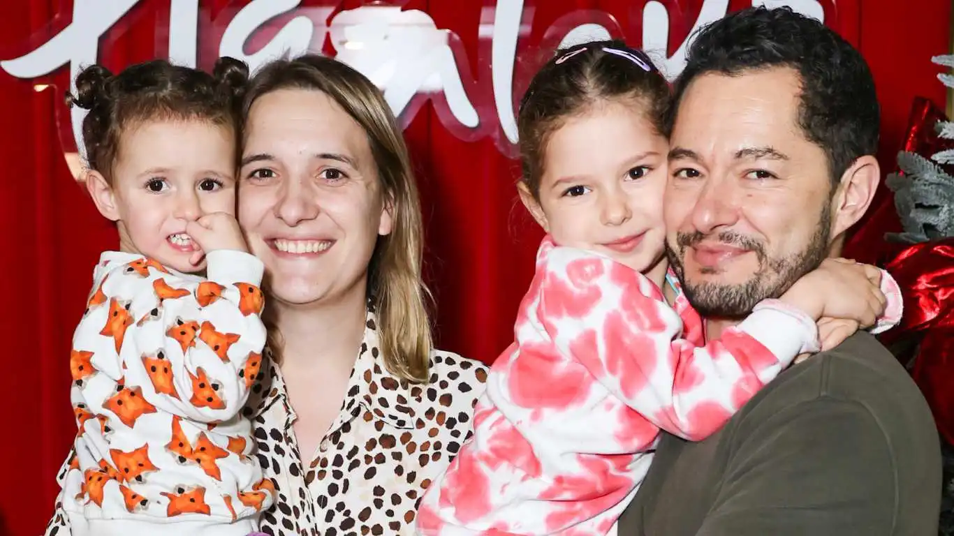 Trans couple Hannah and Jake Graf with their two children.