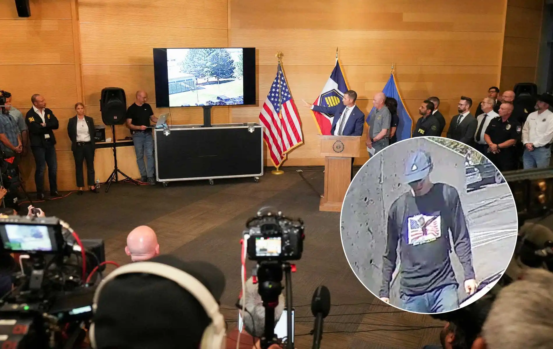 Video de Charlie Kirk disparando sospechoso de la escena huye lanzada mientras Manhunt continúa