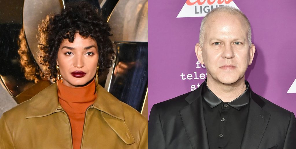 Indya Moore (left) and Ryan Murphy (right) pose at two different red carpet events.