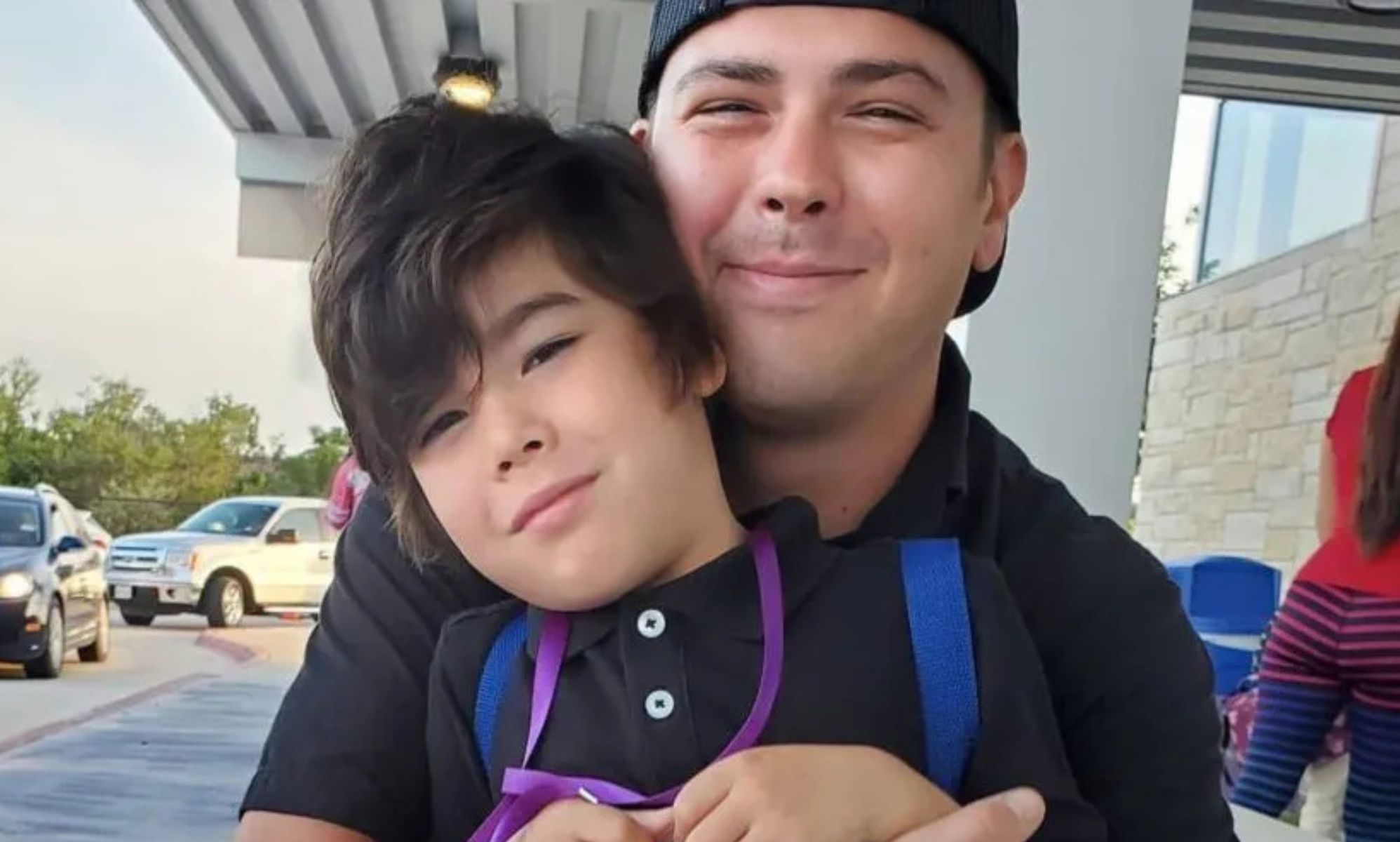 Jarod Adkison, pictured with his son.