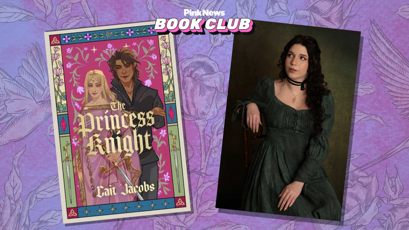 Cover of The Princess Knight and photo of Cait Jacobs