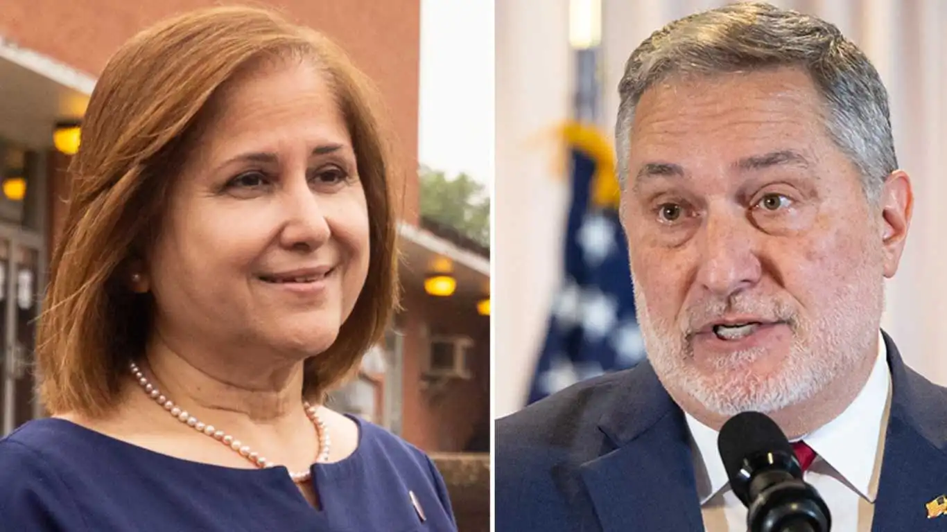 Democrat Ghazala Hashmi and Republican John Reid.