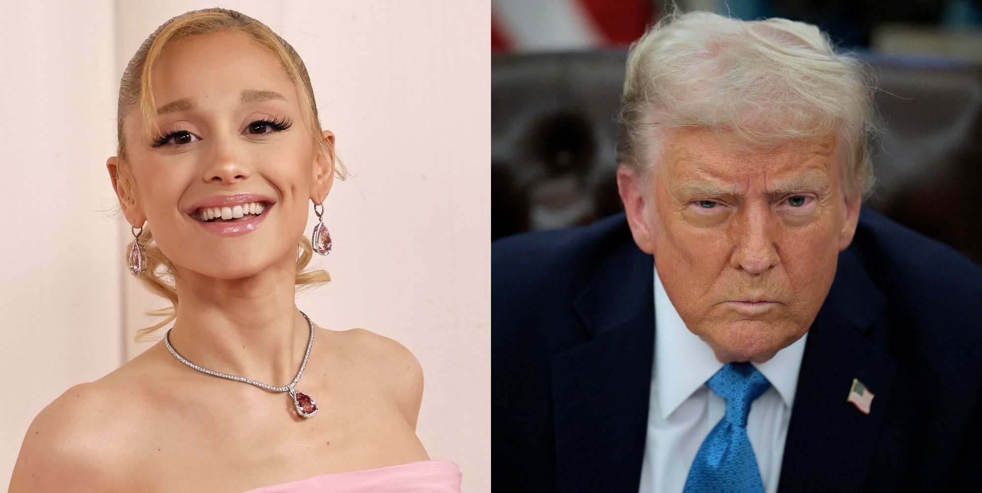 Ariana Grande and Donald Trump.