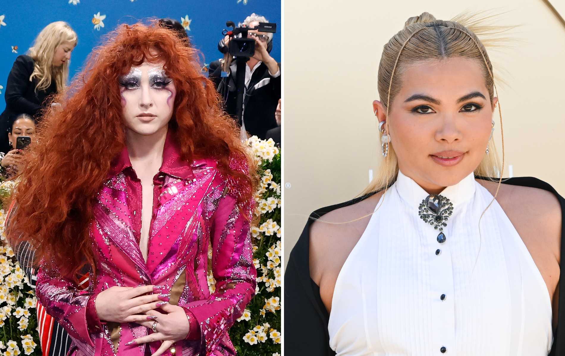 Las madres lesbianas Chappell Roan y Hayley Kiyoko fotografiadas juntas, haciendo girar a las sáficas