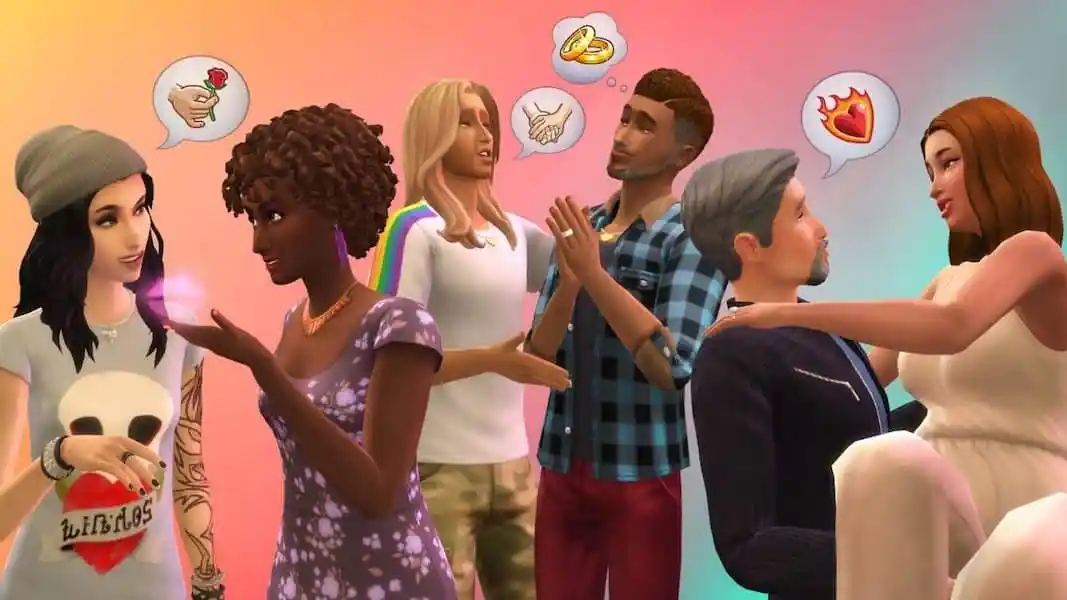 a diverse range of couples in the Sims 4