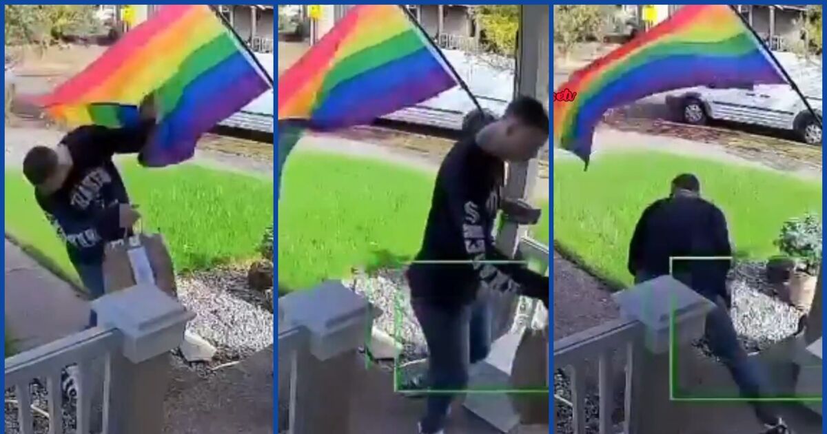 Una bandera arcoíris aterrorizó a este hombre. Luego se volvió viral.