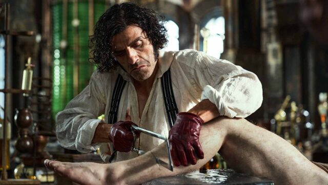 FRANKENSTEIN. Oscar Isaac como Víctor Frankenstein en Frankenstein. Cr. Ken Woroner/Netflix © 2025.