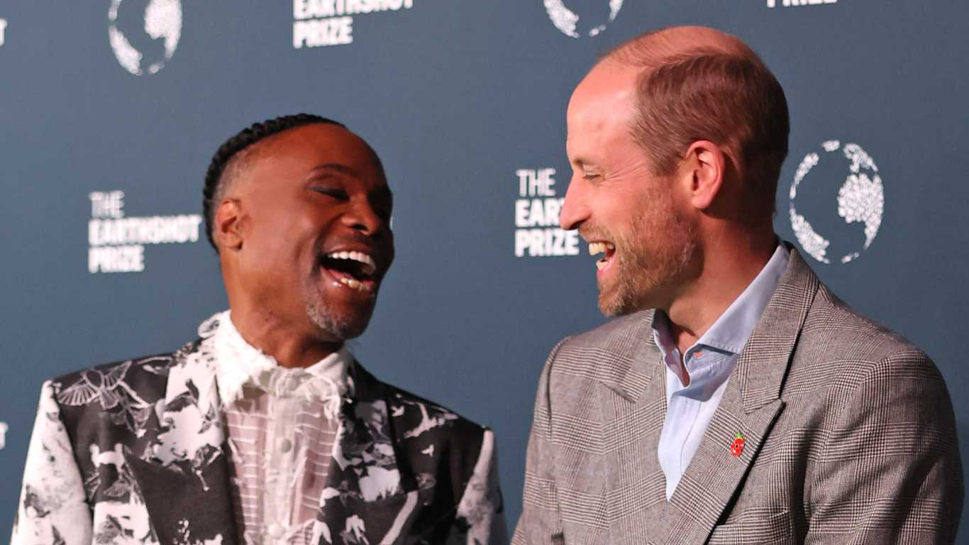 Billy Porter and Prince William at the fourth annual Earthshot Prize Awards.