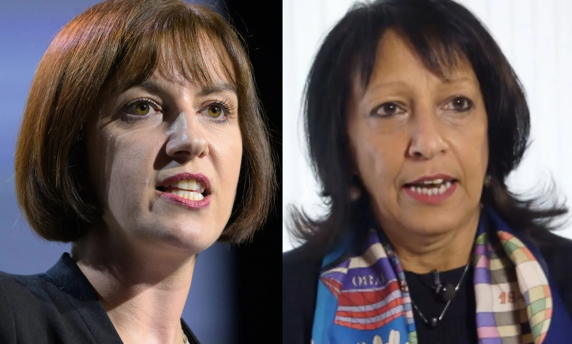 A split image of Kishwer Falkner and Bridget Phillipson.