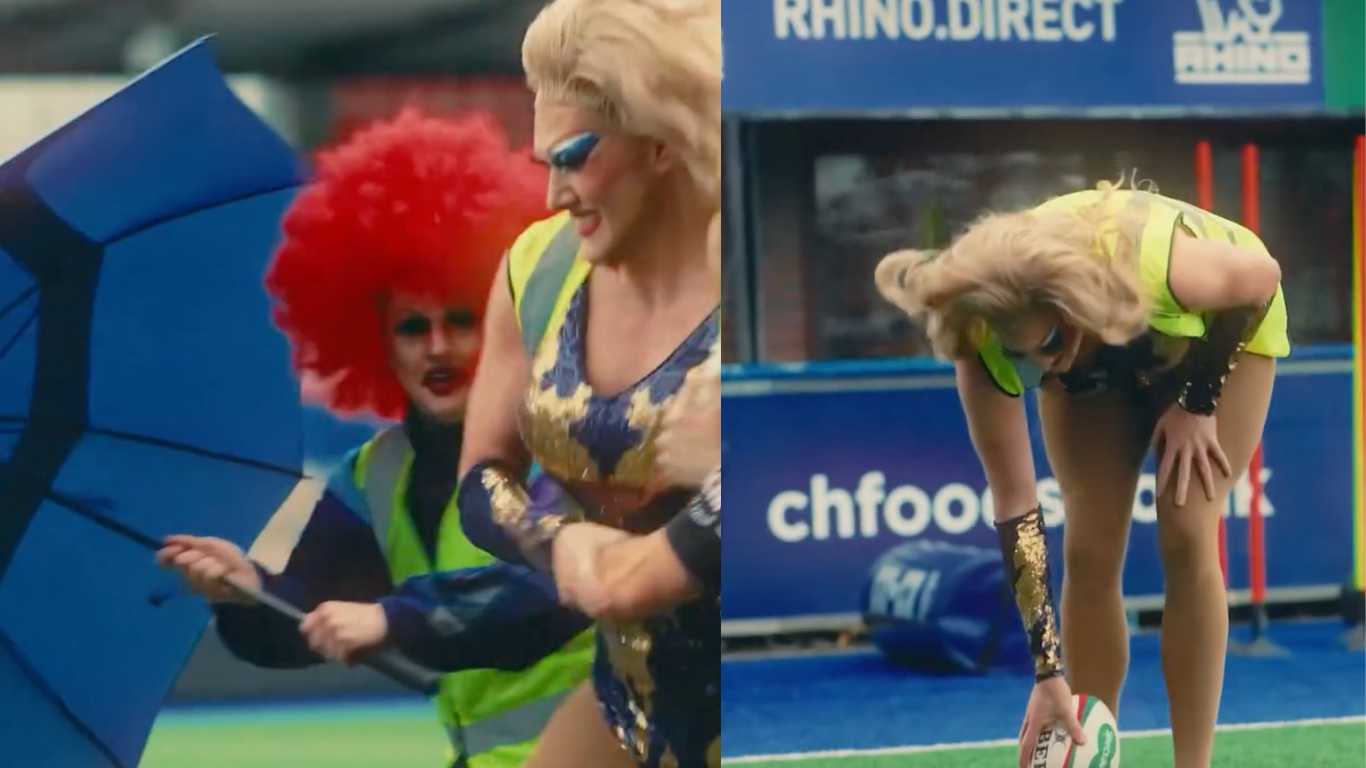 Welsh drag queens competed against Cardiff Lions RFC to raise funds for Dreams & Wishes.