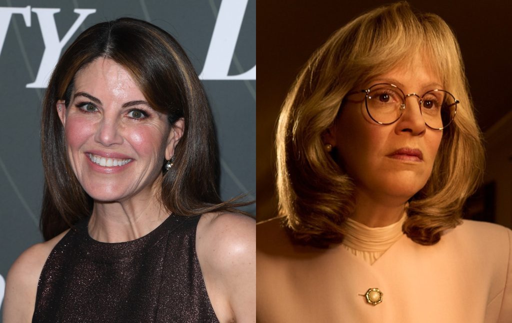 Monica Lewinsky and Sarah Paulson as Linda Tripp in Impeachment 