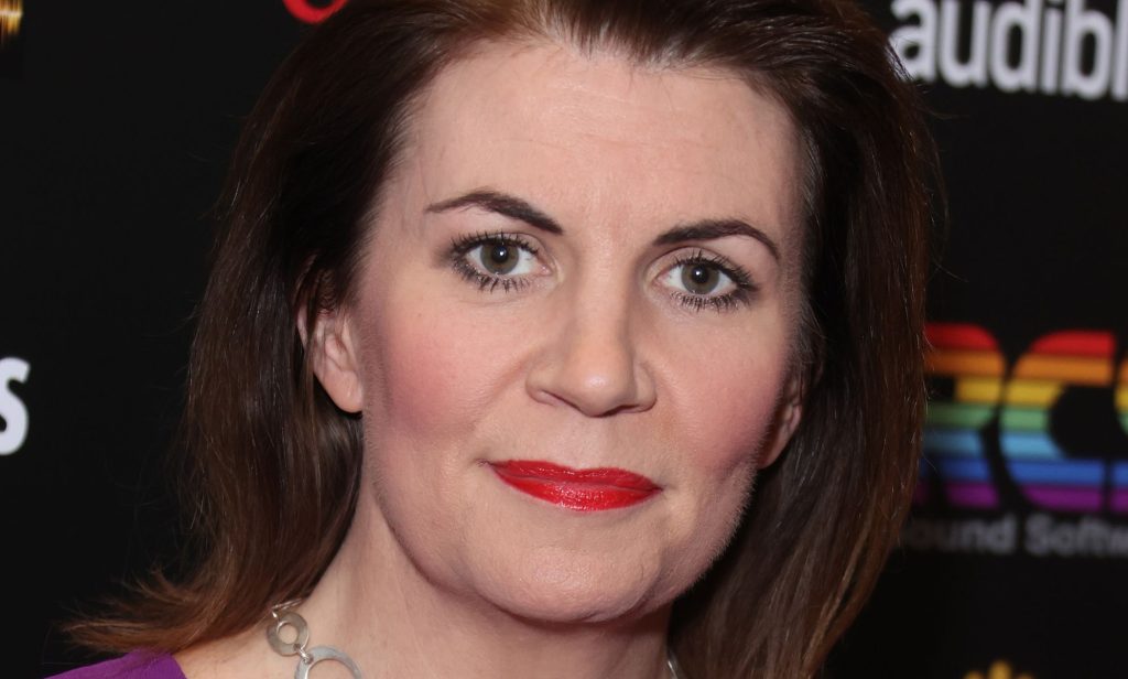 A close-up of Julia Hartley-Brewers.