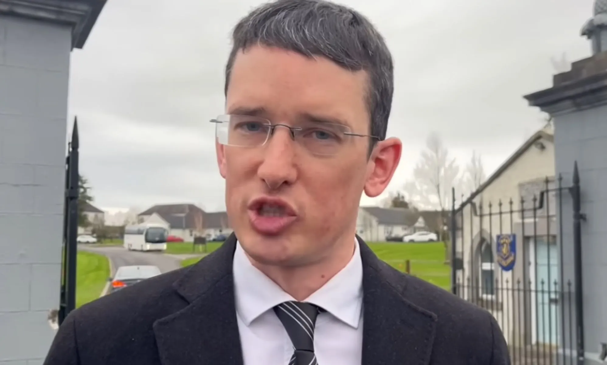 Enoch Burke stood outside Wilson