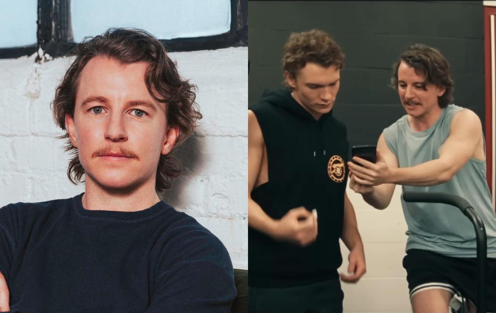 Harrison Browne headshot and scene still with Browne and Ilya Rozanov (Connor Storrie)