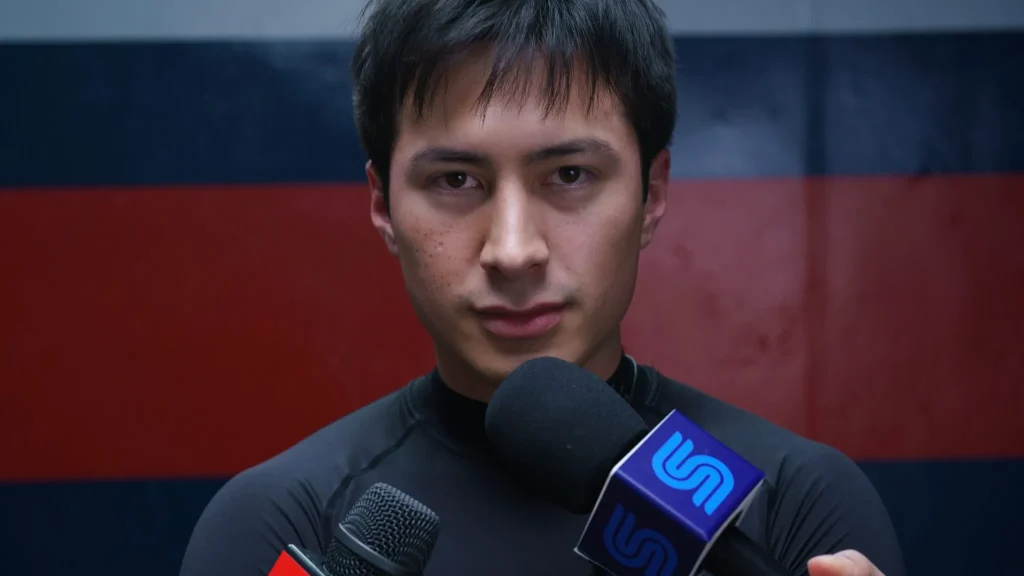 Hudson Williams as Shane Hollander in Heated Rivalry