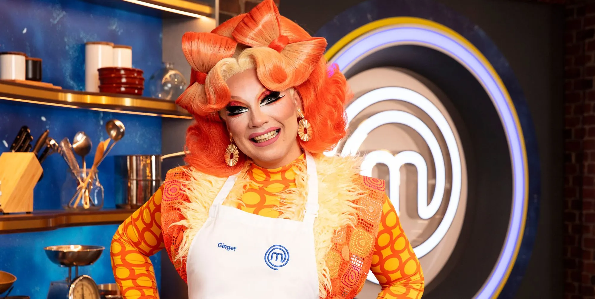 Ginger Johnson smiling in the MasterChef kitchen.