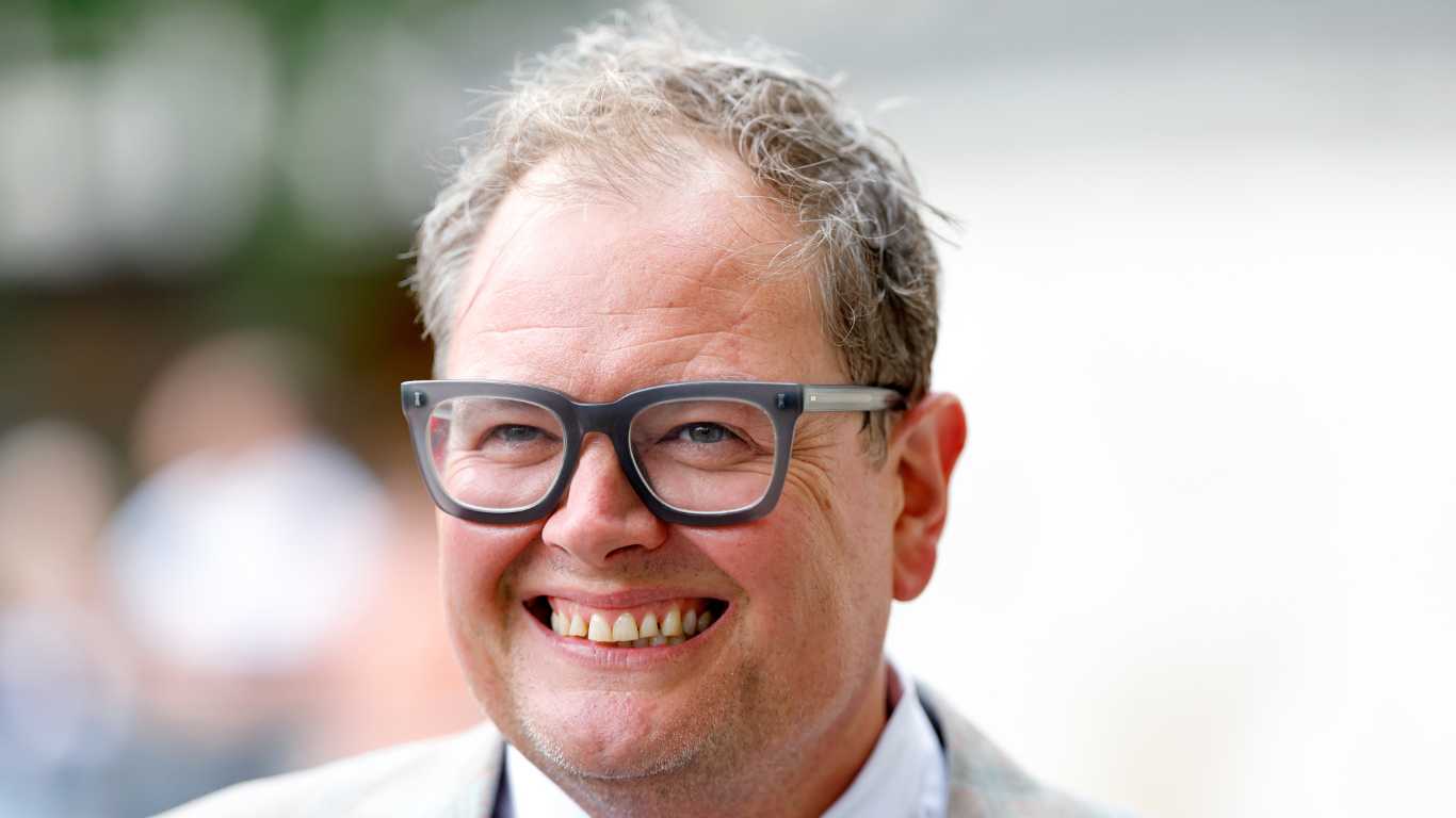 Alan Carr attends the wedding of Mel B and Rory McPhee at the OBE (Order of the British Empire) Chapel in St Paul