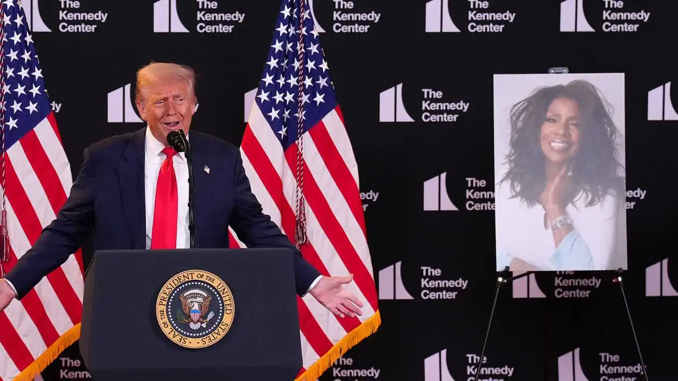 President Donald Trump speaks during an event at the Kennedy Center on 13 August, 2025 in Washington.
