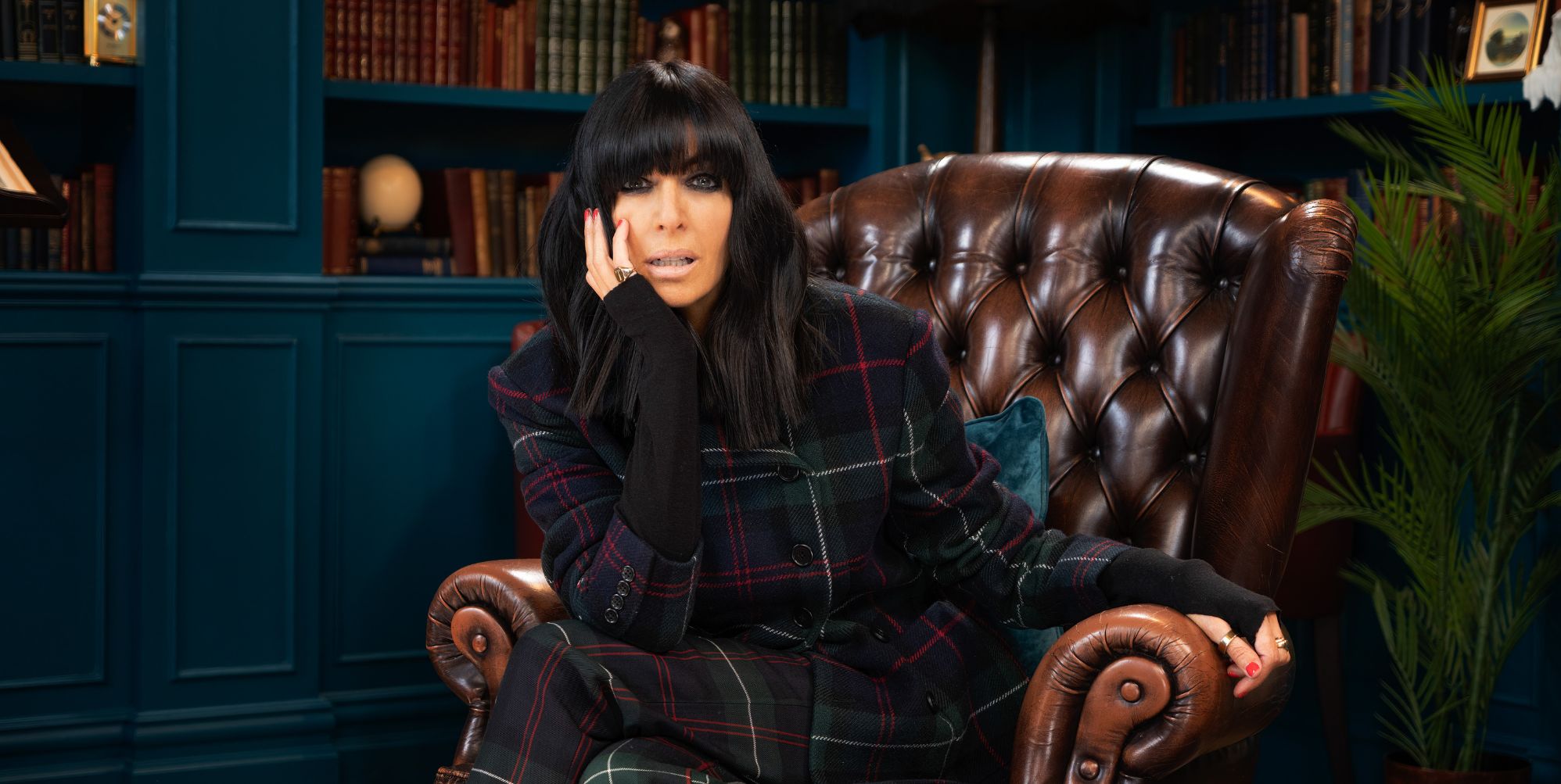 Claudia Winkleman in the Traitors castle.
