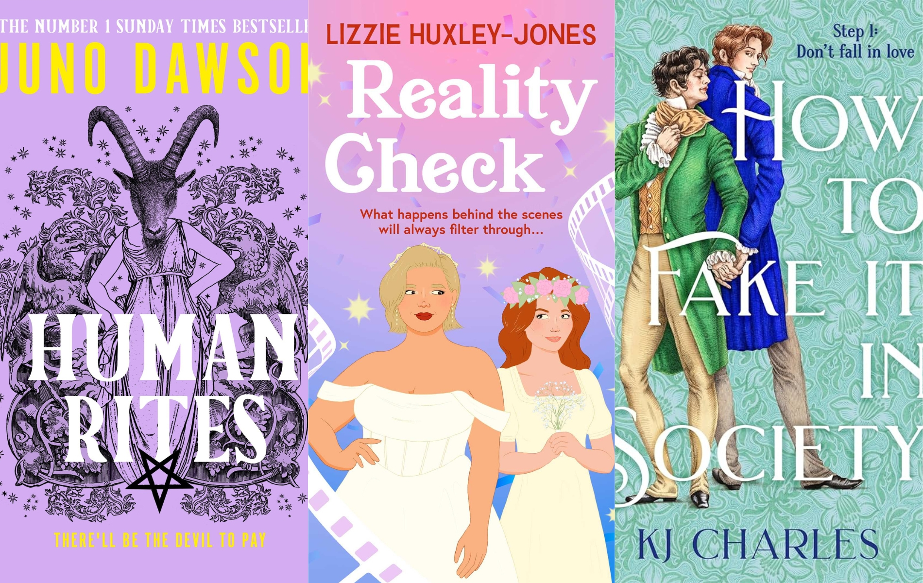 LGBTQ+ books Human Rites, Reality Check and How to Fake it in Society all arived in 2026.