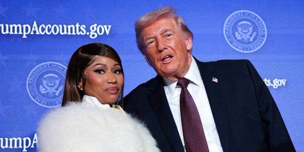 Nicki Minaj appeared on stage with Donald Trump