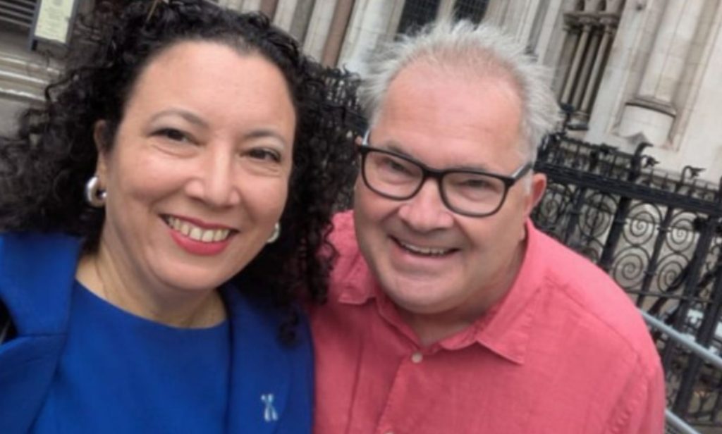 Richard Dunstan (right) next to Sex Matters co-founder Maya Forstater (left).